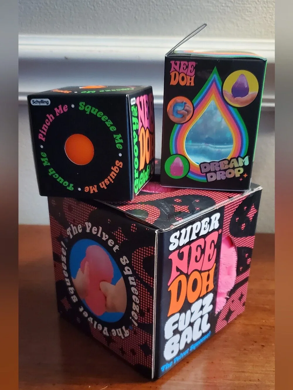 Authentic Needoh Purple Bundle Of 3 💗 SUPER Fuzz Ball Groovy Glob! Dream Drop